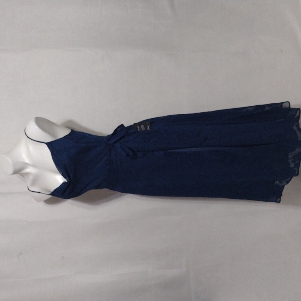 NWT Lulus Cowlneck Spaghetti Strap Faux Wrap Tie Side Maxi Dress M Romantic Chic - Picture 7 of 16